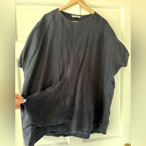 Elizabeth Suzann Harper tunic short sleeve navy blue OS